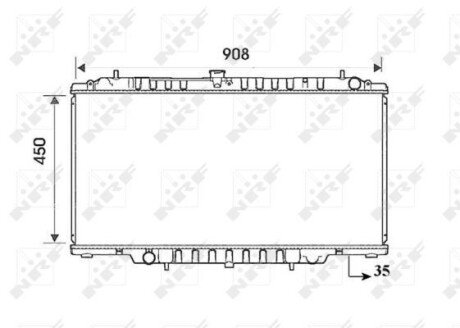 Радіатор охолодження Nissan Patrol GR V Wagon 2.8TD/3.0DTi 97- NRF 53830 (фото 1)