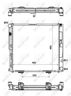 Радіатор охолодження MB E-class (W124) 2.0/2.2 92-95 (M111) NRF 53876