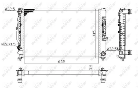 Радиатор NRF 539504A