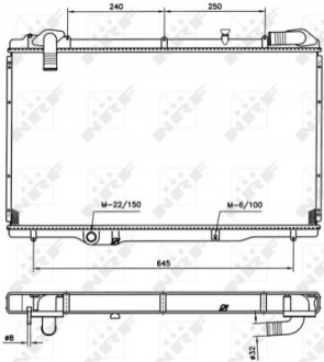 Радіатор NRF 54750 (фото 1)