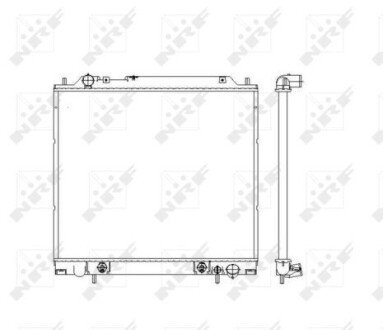 Радіатор охолодження Mitsubishi L400 95-05 NRF 55343 (фото 1)