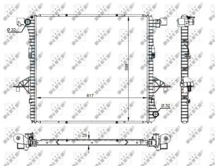 Радіатор двигуна VW AMAROK 2.0/2.0D 09.10 NRF 59145