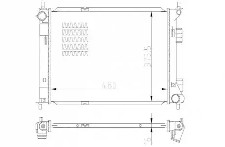Радиатор печки HYUNDAI IX20/KIA VENGA 1.4/1.6D 2010- NRF 59315