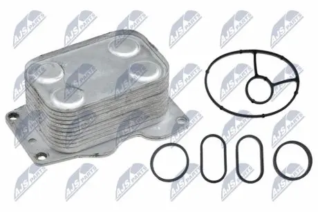 РАДІАТОР МАСЛЯНИЙ | CITROEN C4 I/II 2.0HDI 04-, C5 I/II/III 2.0HDI 04-, FORD FOCUS II/III 2.0TDCI 04-, KUGA I/II 2.0TDCI 08-, MONDEO 2.0TDCI 07-15, PEUGEOT 308 2.0HDI 07-14, 407 2.0HDI 04-10, 508 2.0HDI 10-18, VOLVO S40 II 2.0D3 05-12 NTY CCL-CT-010 Купити в Україні