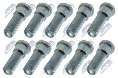 КОМПЛЕКТ ШПИЛЬОК КОЛЕСА | TOYOTA YARIS 99-05, SOLARA 98-02, RAV-4 93-00, HILUX 88-05, COROLLA 90-, CAMRY 91-01 /10 PCS/ NTY KSP-TY-004