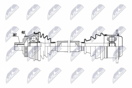 Полуось NTY NPW-AU-102 (фото 1)