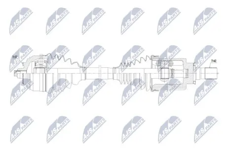 Піввісь (передня) (L) MB Sprinter (W907/W910) OM651 18- (37z/42z/642mm) АКПП NTY NPW-ME-170