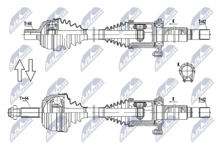 ПОЛУОСЬ NTY NPW-VW-179