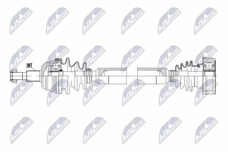 Напіввісь NTY NPW-VW-200 (фото 1)