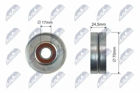 РОЛИК РУЧЕЙКОВОГО РЕМЕНЯ | AUDI A3 1.9TDI 1996-,SKODA OCTAVIA 1.9TDI 1996-,GOLF IV 1.9TDI 1997 NTY RNKAU002