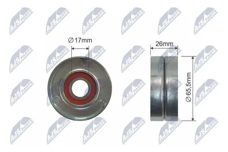 РОЛИК РУЧЕЙКОВОГО РЕМЕНЯ | SEAT ALHAMBRA, IBIZA IV, IBIZA IV SC, IBIZA IV ST, SKODA FABIA II, VW BEETLE, CC B7, EOS, GOLF PLUS V, GOLF V, GOLF VI 1.4/1.4CNG 11.05 NTY RNKAU049