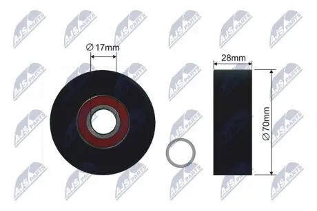 Фото 1 — РОЛИК РУЧЕЙКОВОГО РЕМЕНЯ | BMW 5 (E39), 7 (E38), X5 (E53) 3.5/4.4/4.6 02.96-12.03 NTY (RNKBM030) Фото РОЛИК РУЧЕЙКОВОГО РЕМЕНЯ | BMW 5 (E39), 7 (E38), X5 (E53) 3.5/4.4/4.6 02.96-12.03 NTY (RNKBM030) зображення 1
