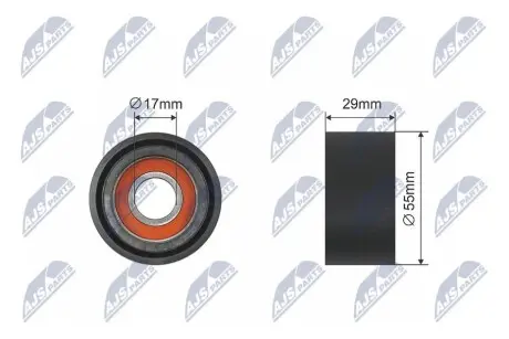 Фото 1 — РОЛИК РУЧЕЙКОВОГО РЕМЕНЯ | BMW 5 (E60), 5 (E61), 5 (F10), 5 (F11), 5 GRAN TURISMO (F07), 7 (F01, F02, F03, F04), X3 (E83), X5 (E70), X6 (E71, E72) 2.0D/3.0D 04.05-02.17 NTY (RNKBM038) Фото РОЛИК РУЧЕЙКОВОГО РЕМЕНЯ | BMW 5 (E60), 5 (E61), 5 (F10), 5 (F11), 5 GRAN TURISMO (F07), 7 (F01, F02, F03, F04), X3 (E83), X5 (E70), X6 (E71, E72) 2.0D/3.0D 04.05-02.17 NTY (RNKBM038) зображення 1