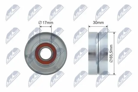 РОЛИК РУЧЕЙКОВОГО РЕМЕНЯ | CHRYSLER 300 C, JEEP COMMANDER, GRAND CHEROKEE III, MERCEDES C T-MODEL (S203), C T-MODEL (S204), C (W203), C (W204), CLK (A209), CLK (C209), CLS (C219) 3.0D 01.05 NTY RNK-CH-019