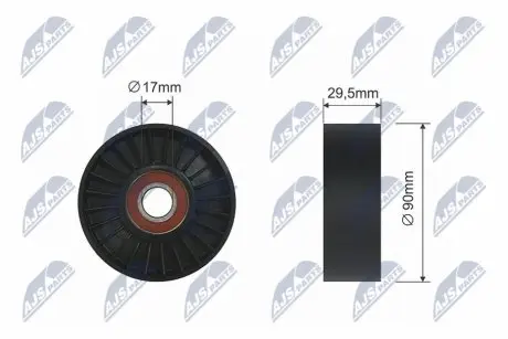 РОЛИК РУЧЕЙКОВОГО РЕМЕНЯ | BUICK CENTURY, LESABRE, REGAL, CADILLAC DEVILLE, ELDORADO, ESCALADE, FLEETWOOD, SEVILLE II, CHEVROLET AVALANCHE, BLAZER S10, C1500, C2500, CAMARO 2.0-8.1 10.86 NTY RNKCH023