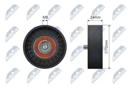 РОЛИК РУЧЕЙКОВОГО РЕМЕНЯ | DODGE AVENGER, CALIBER, JEEP COMPASS, PATRIOT 2.0 CRD 06- NTY RNK-CH-057 Купити в Україні