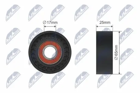 Фото РОЛИК РУЧЕЙКОВОГО РЕМЕНЯ | CITROEN C4 GRAND PICASSO II, C4 II, C4 PICASSO II, C5 III, DS4, DS5, JUMPY, SPACETOURER, PEUGEOT 3008, 3008 SUV, 308 II, 308 SW II, 5008, 5008 II, 508 I 2.0D 04.09- NTY (RNKCT029) зображення 1