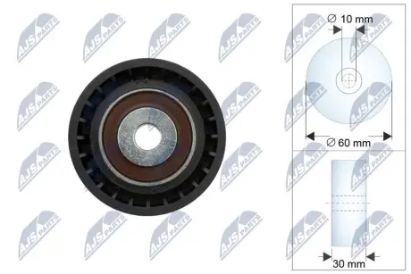 РОЛИК РУЧЕЙКОВОГО РЕМЕНЯ | CITROEN C3 II,C4 II, 1.6HDI, 1.6 BLUEHDI 09-, FORD B-MAX 1.5 TDCI 12 NTY RNKCT066
