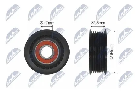 РОЛИК РУЧЕЙКОВОГО РЕМЕНЯ | CHERY TIGGO T11 2006-2013 FORD C-MAX CEU 2015- FORD FIESTA CCN 2013 NTY RNKDW007