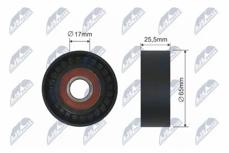 РОЛИК РУЧЕЙКОВОГО РЕМЕНЯ | FORD FOCUS 1.6TDCI 2004-,FOCUS 1.6TDCI 2011-,CITROEN C4 1.6HDI 2004-,PEUGEOT 307 1.6HDI 2004- NTY RNKFR000 Купити в Україні