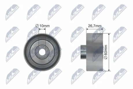 Ролик генератора Ford Connect 1.8Di/TDCi (паразитний) (60х26.6) NTY RNKFR029