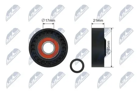 РОЛИК РУЧЕЙКОВОГО РЕМЕНЯ | FORD FOCUS, KUGA, VOLVO C30, S40, V50 2.4 04-12 NTY RNK-FR-054