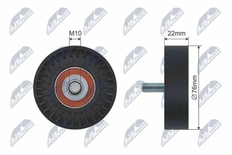 РОЛИК РУЧЕЙКОВОГО РЕМЕНЯ | HYUNDAI TERRACAN, KIA CARNIVAL I, CARNIVAL II, CARNIVAL III, K2900 2.9D 08.99 NTY RNKKA005