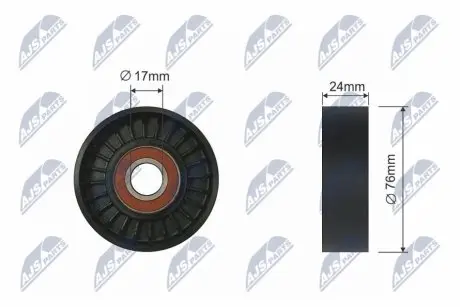 РОЛИК РУЧЕЙКОВОГО РЕМЕНЯ | VOLVO S60 II, S80 II, V60 I, V70 III, XC60, XC70 II, XC90 I, LAND ROVER FREELANDER 2 3.0/3.2 03.06 NTY RNKLR010