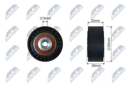 Фото 1 — РОЛИК РУЧЕЙКОВОГО РЕМНЯ NTY (RNK-ME-044) Фото РОЛИК РУЧЕЙКОВОГО РЕМНЯ NTY (RNK-ME-044) изображение 1