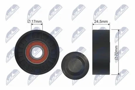 РОЛИК РУЧЕЙКОВОГО РЕМЕНЯ | MITSUBISHI COLT VI, SMART FORFOUR 1.5D 08.04-06.12 NTY RNKMS020 Купити в Україні