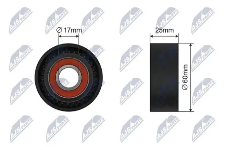 РОЛИК РУЧЕЙКОВОГО РЕМЕНЯ | MAZDA 2 1.5D 2014-,3 1.5D 2016-,2.2D 2014-,CX-3 1.5D 2015 NTY RNKMZ013A