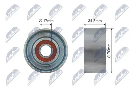 РОЛИК РУЧЕЙКОВОГО РЕМЕНЯ | NISSAN ALTIMA, MAXIMA VII, MURANO II, QUEST, TEANA II 2.5/3.5 10.06 NTY RNK-NS-038