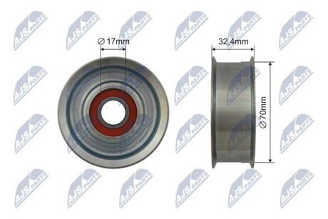 РОЛИК РУЧЕЙКОВОГО РЕМНЯ NTY RNK-NS-045