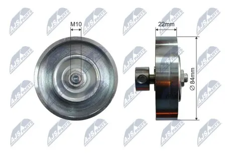 РОЛИК РУЧЕЙКОВОГО РЕМЕНЯ | NISSAN MICRA 1.0-1.4 16V 03-10 NTY RNK-NS-046
