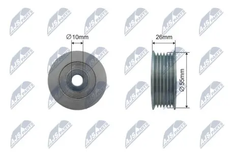 РОЛИК РУЧЕЙКОВОГО РЕМЕНЯ | PEUGEOT 4008, C4-AIRCROSS, MITSUBISHI ASX, OUTLANDER 3, LANCER 1.8-2.0 NTY RNK-PE-011 Купити в Україні