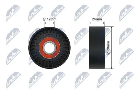 Фото РОЛИК РУЧЕЙКОВОГО РЕМЕНЯ | SUZUKI GRAND VITARA II (JT,TE,TD) 1.6,2.0,2.4 4WD 05-,KIZASHI (FR) 2.4,2.4 4X4 10- NTY (RNK-SU-016) зображення 1