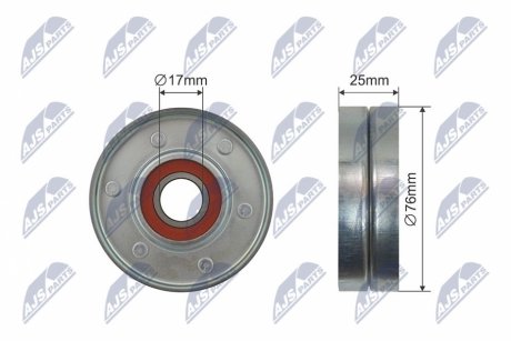 РОЛИК РУЧЕЙКОВОГО РЕМЕНЯ | AUDI 80, A4, A6, A8, ALLROAD, CABRIOLET, COUPE, SKODA SUPERB I, VW PASSAT 2.4-2.8 08.91-03.08 NTY RNKVW008