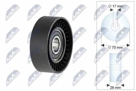 Ролик генератора Jeep Grand Cherokee 5.7/6.1 05-10 (паразитний) NTY RRK-CH-009 Купити в Україні