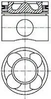 Поршень 70 (+0.4) OPEL ASTRA J, CORSA D, MERIVA B 1.3D 06.09-10.15 NURAL 8743570610 Купити в Україні