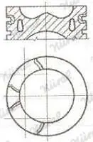 Поршень 85,6 (+0,6) CITROEN C4 GRAND PICASSO I, C4 GRAND PICASSO II, C4 II, C4 PICASSO I, C4 PICASSO II, C5 III, C8, DS4, DS5, JUMPY II FIAT SCUDO PEUGEOT 3008, 3008 I, 308, 308 I, 407 2.0D 03.06 NURAL 8744310800
