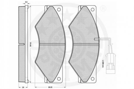 Тормозные колодки, дисковый тормоз.) Optimal 12221