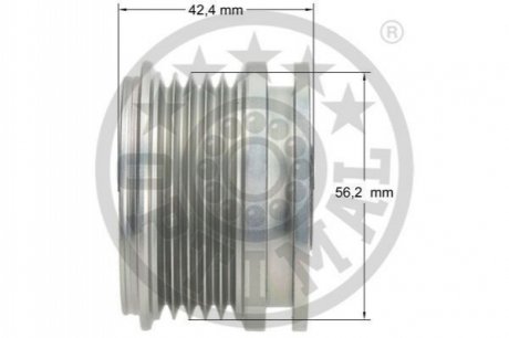 Шків генератора VW Caddy II 1.4/1.9D 95-04 (5PK) Optimal F51010