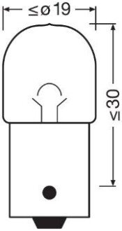 Лампа R5W 12V 5W BA15S ULTRALIFE OSRAM 5007ULT-2BL (фото 1)