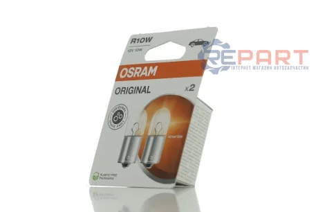 Лампа (упаковка-блистер 2шт) R10W 12В 10Вт BA15S основная лампа Standard OSRAM 5008-2BL