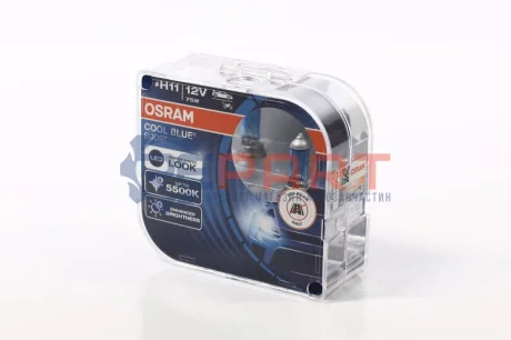 Автолампа Osram Cool Blue Boost H11 PGJ19-2 75 W темно-голубая OSRAM 62211CBBHCB