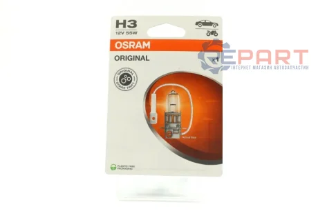 Лампа фарна H3 12v 55w Pk22s 1шт.blister eco-упаковка (вир-во) OSRAM 64151-1BL
