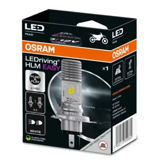 LED лампочка (упаковка-блістер 1шт) HS1 12В 5,5/5,0Вт PX43T без гомологічного сертифікату для мотоциклів LEDriving HL EASY, Білий 6000K OSRAM 64185DWESY-1HB Купити в Україні