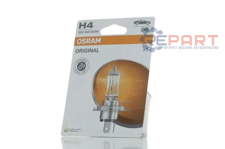 Лампа (упаковка-блистер 1шт) H4 12В 60/55Вт P43T Standard OSRAM 64193-1BL