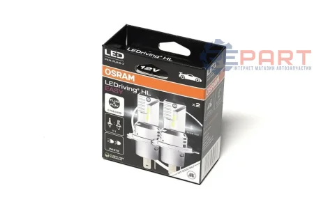 LED лампочка (Набір 2шт) LED 12В P43T без гомологічного сертифікату LEDriving HL EASY, Білий 6500K OSRAM 64193DWESY-2HB