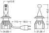 Комплект ламп LED H7/H18 12V 21W LEDriving HL Intense 6000K/2000lm OSRAM 64210DWINT-2HFB (фото 3)